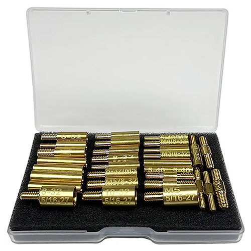 ガンクリーニングロッドフィッティングアダプター 30 個パック 5-40 8-32 10-32 5/16-27 M3 M4 M5 ネジのオスおよびメスロッドコネクタ